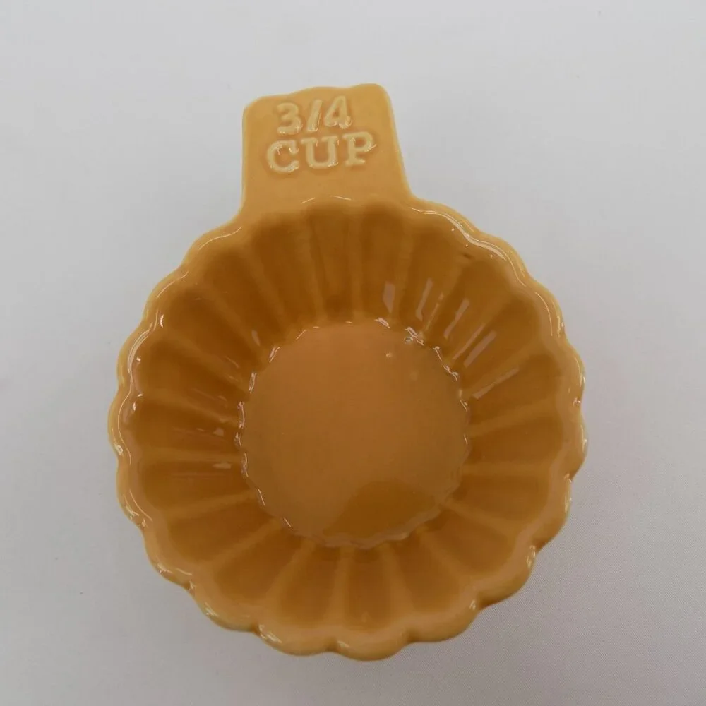 Set of 4 Ashland Fall Theme Heirloom Harvest Ceramic Stacking Measuring Cups New - Picture 6 of 7